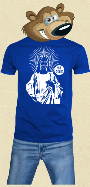 t shirt Jesus Saves Blue