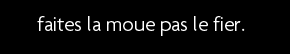 t shirt faites la moue pas le fier