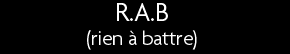 t shirt R.A.B    (rien � battre)