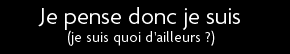 t shirt Je pense donc je suis (je suis quoi d'ailleurs?)
