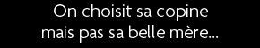 t shirt On choisit sa copine mais pas sa belle m�re...