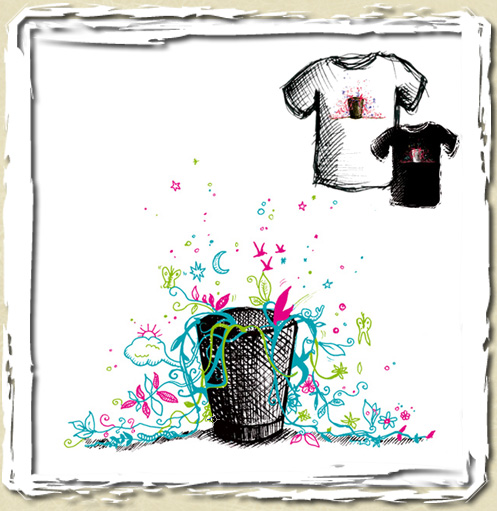 tee shirt Poubelle Créative