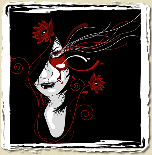 tee shirt Red Eyes Girl