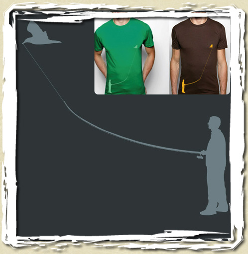 tee shirt Fisherman of bird