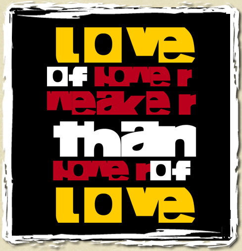 tee shirt Love of power