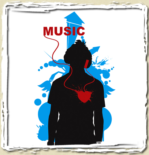 tee shirt I love music