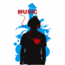 tee shirt I love music