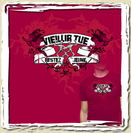 tee shirt Vieillir tue