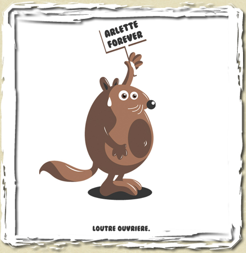 tee shirt Loutre ouvri�re