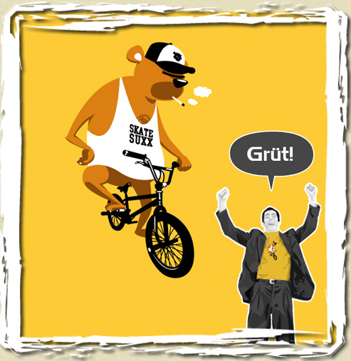tee shirt BMX Bear