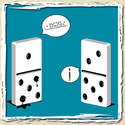 tee shirt Domino malin