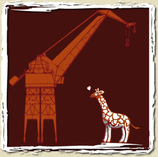 tee shirt Girafe in love