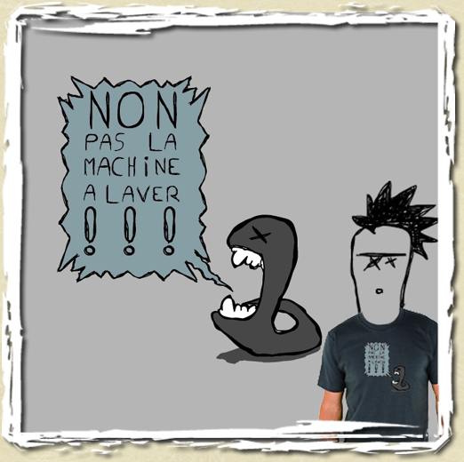 tee shirt Pas la machine � laver!