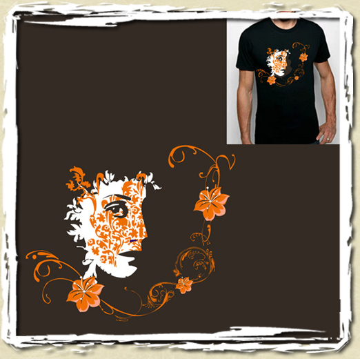 tee shirt Baroque girl