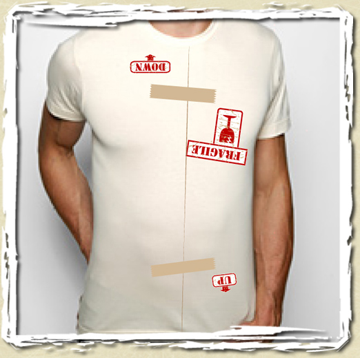 tee shirt Attention, fragile...