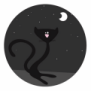 tee shirt Chat au cliar de lune
