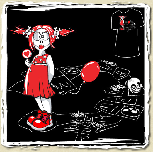 tee shirt Sucette à la fraise