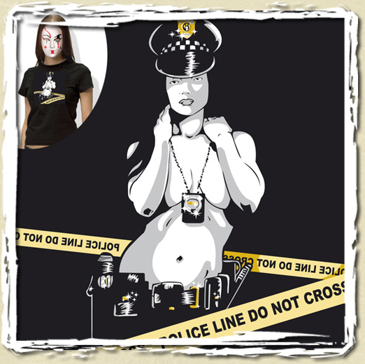 tee shirt Cross the line