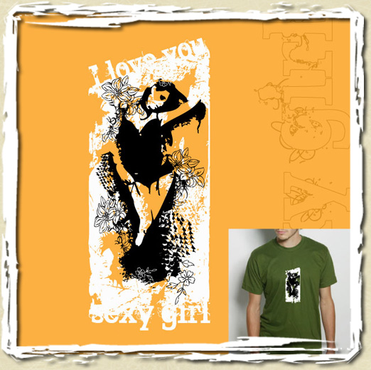 tee shirt Sexy girl