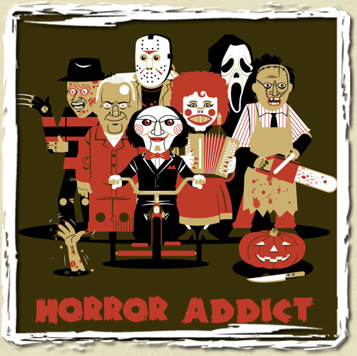 tee shirt Horror addict