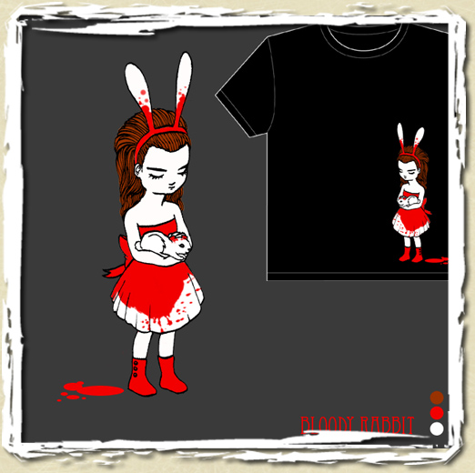 tee shirt Bloody rabbit