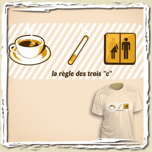 tee shirt La regle des trois"c"