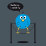 tee shirt I believe I can't fly...