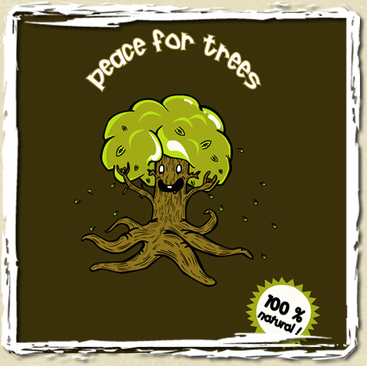 tee shirt Peace for trees