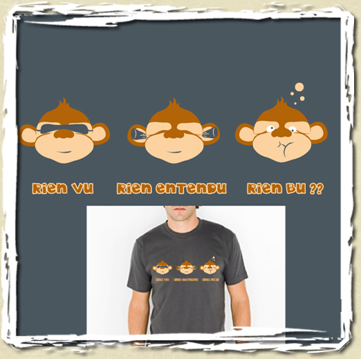tee shirt Les 3 singes