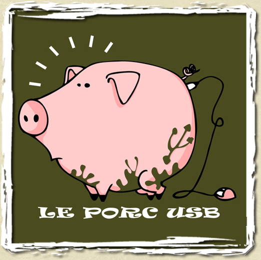 tee shirt PORC USB