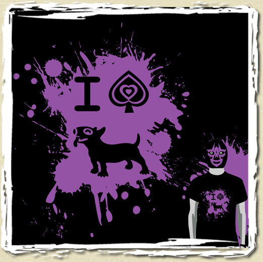 tee shirt I LOVE BULL TERRIER