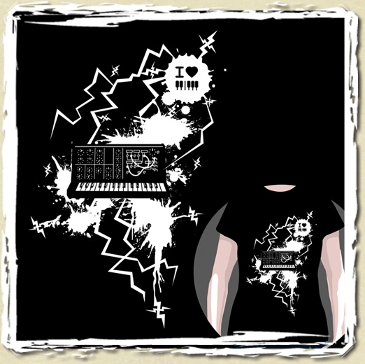 tee shirt I love Synth