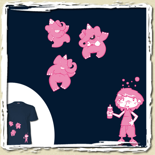 tee shirt Zéphélants roses