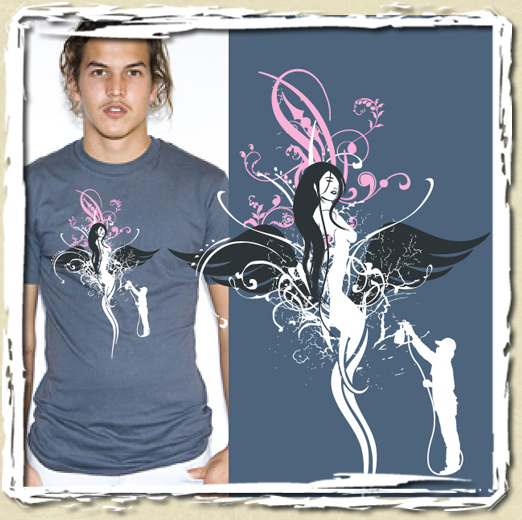 tee shirt Painting girl