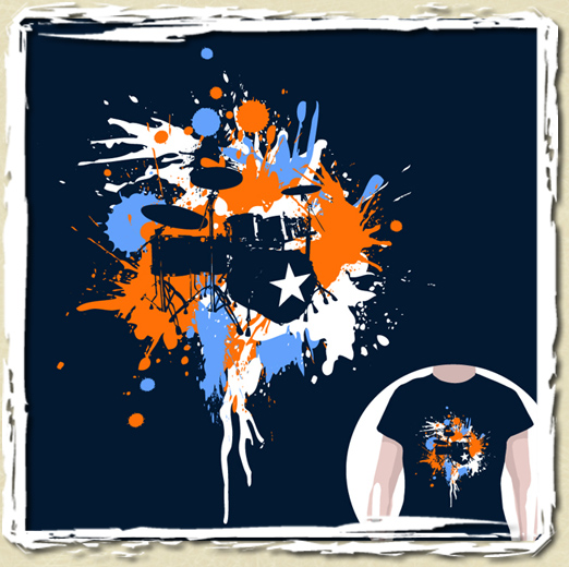 tee shirt Paint Drum