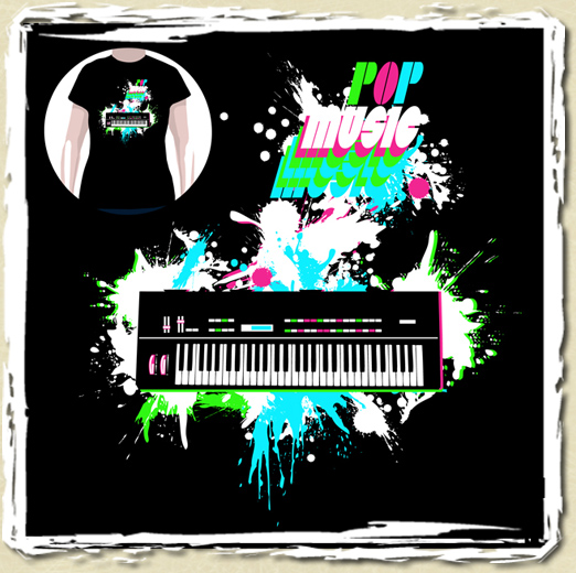 tee shirt POP MUSIC