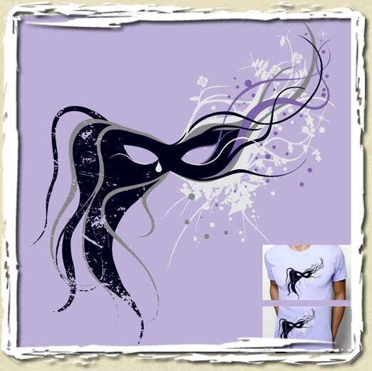 tee shirt Mask : tristesse & joie