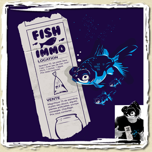 tee shirt Fish immo