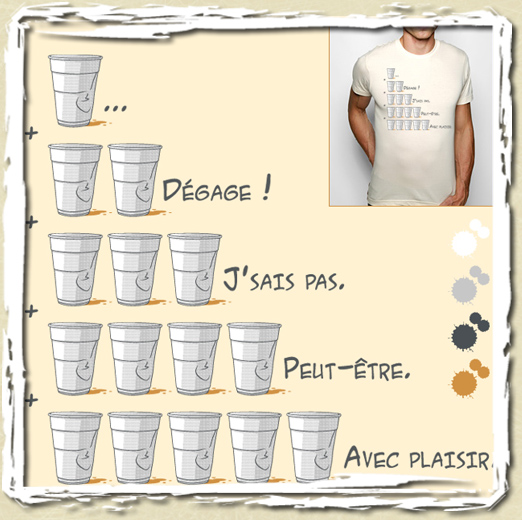 tee shirt Caféine