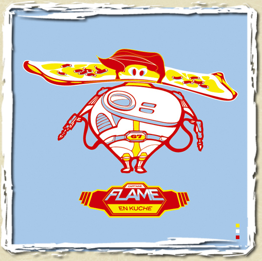 tee shirt Capitaine Flame en Kuche