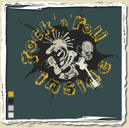 tee shirt Rock'n'roll inside