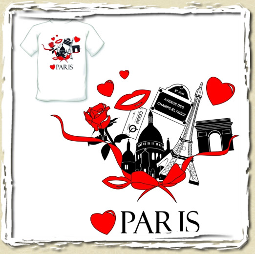 tee shirt CONCOURS PARIS "love paris"