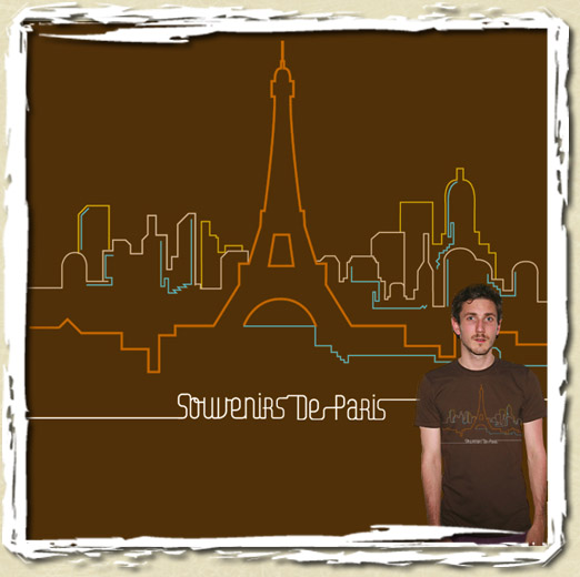 tee shirt Souvenirs de paris