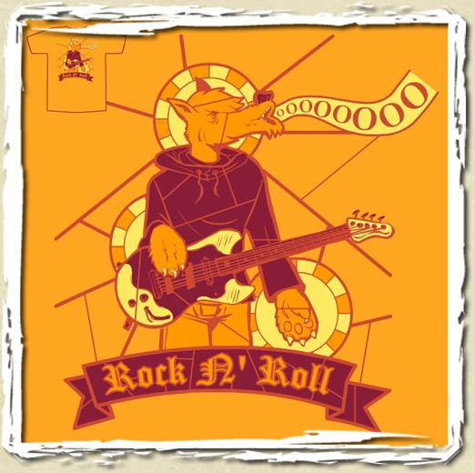 tee shirt Wolf N'Roll