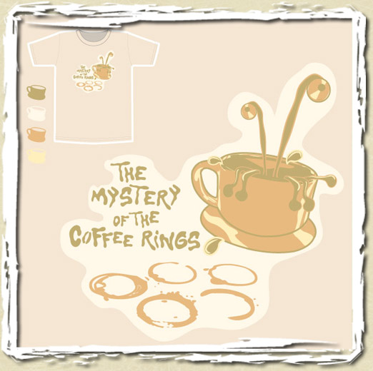 tee shirt Coffee rings