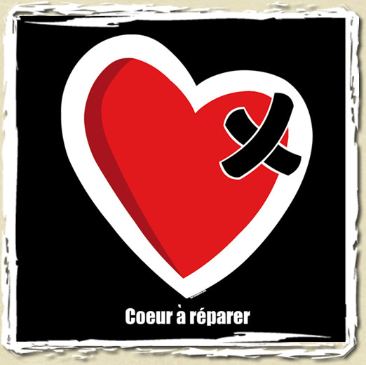 tee shirt Coeur a reparer