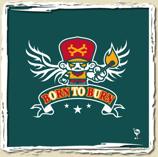 tee shirt BORN TO BURN