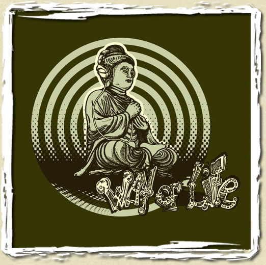 tee shirt Bouddha way of life