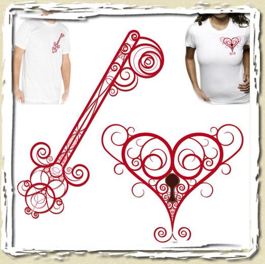 tee shirt La clé de mon coeur