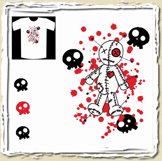 tee shirt Voodoo doll